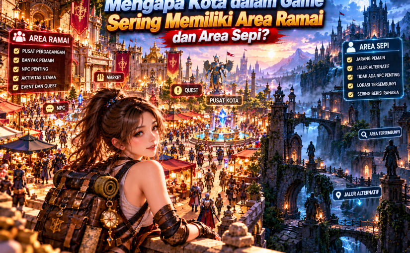 Mengapa Kota dalam Game Sering Memiliki Area Ramai dan Area Sepi?